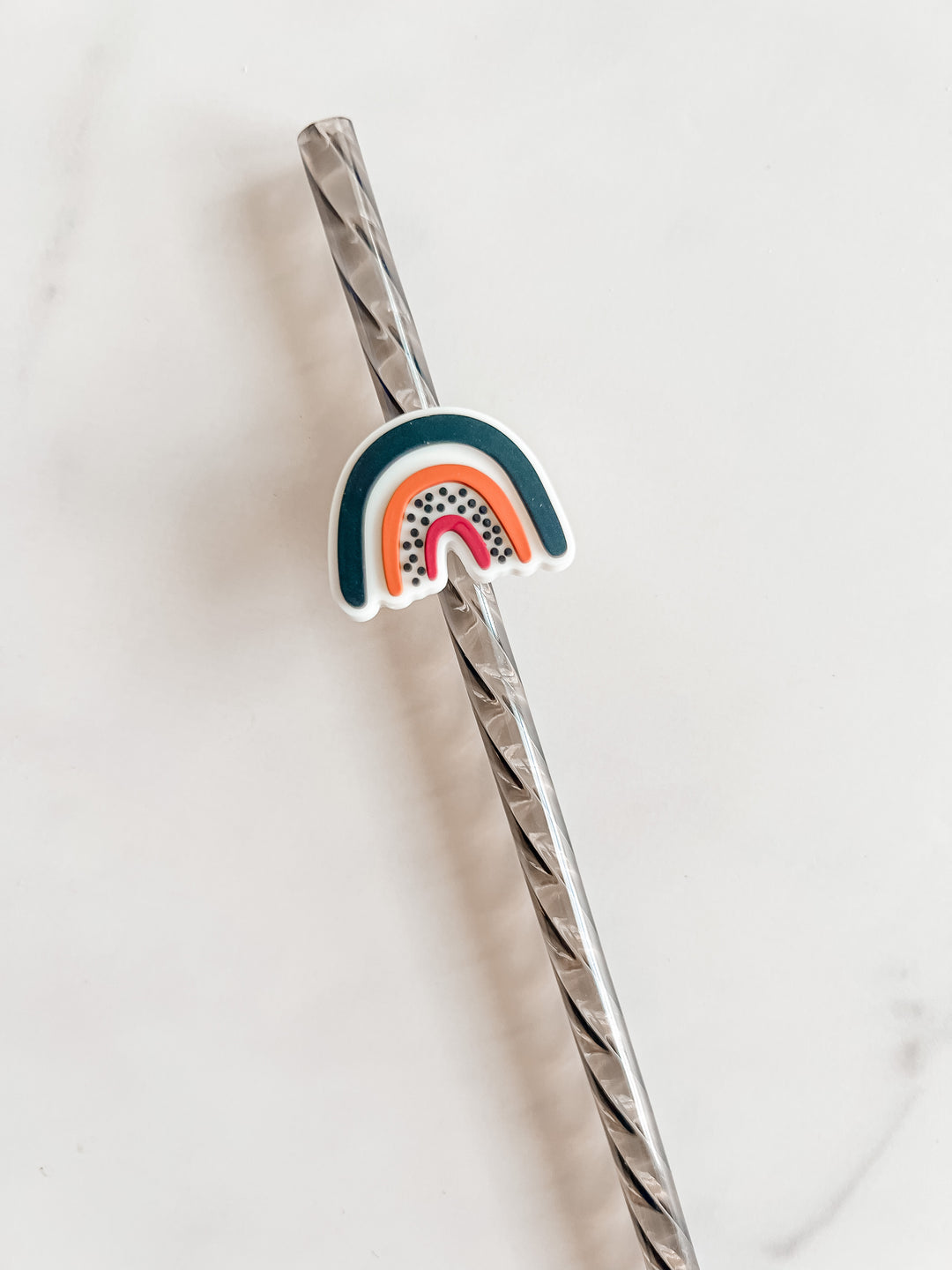 Fall rainbow 5 pk straw charm
