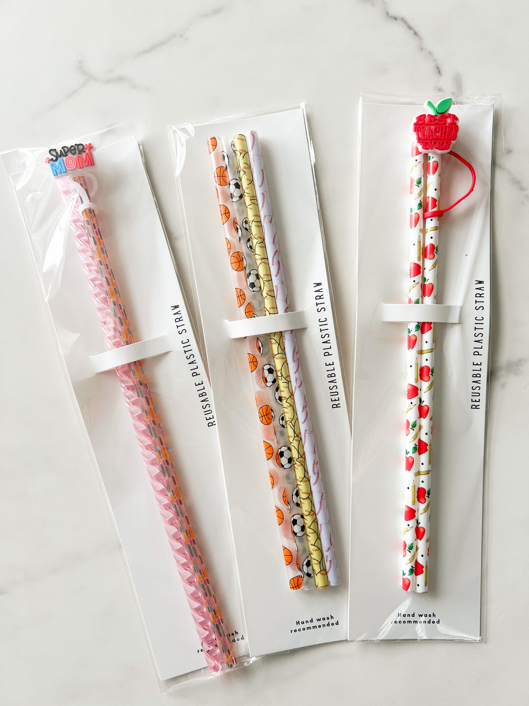 Straw packaging/Clear bags not included