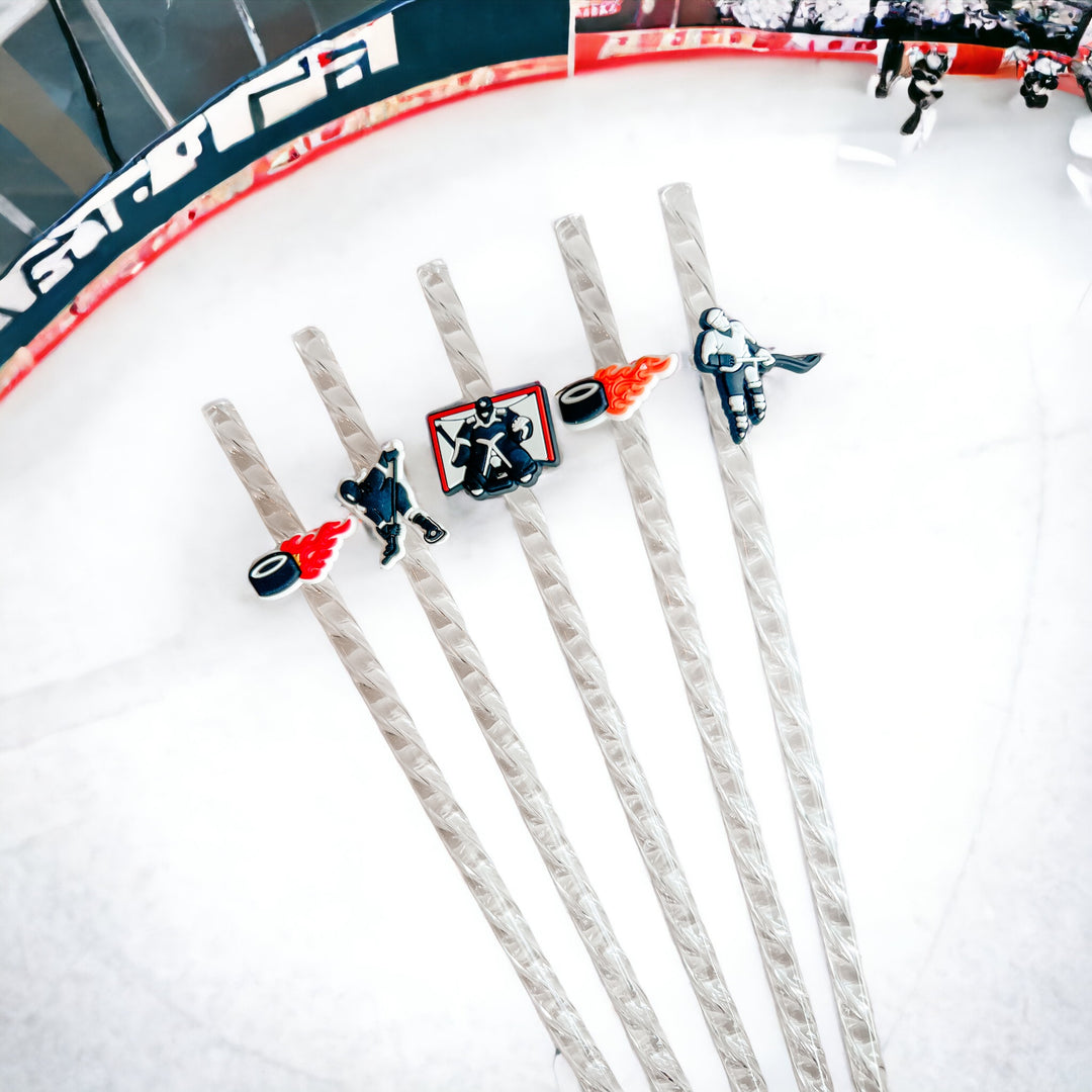 Hockey pack straw accessory