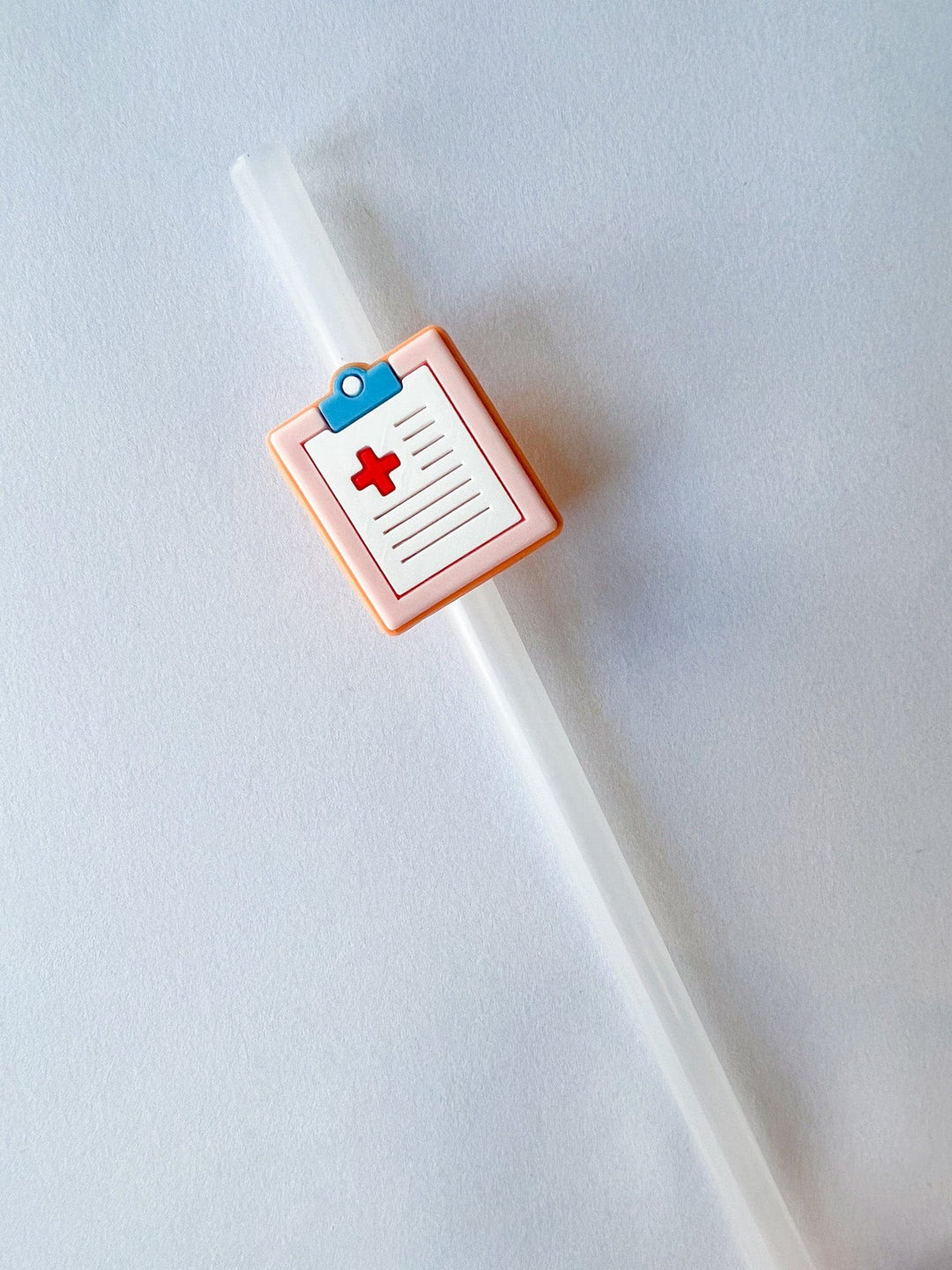 Medical notepad straw accessory
