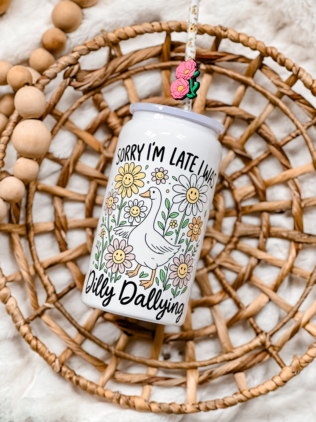 16oz Libby Sorry I'm late i was dilly dalling