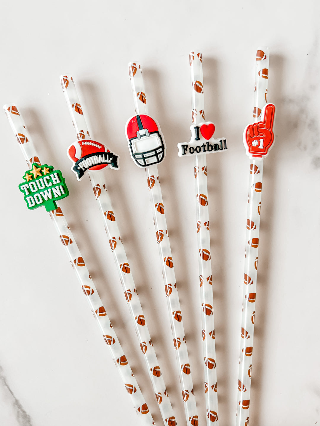 Football combo pack straw accessory
